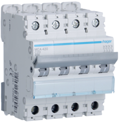 HAGER - MAGNETOT. 4P 20A C 6kA