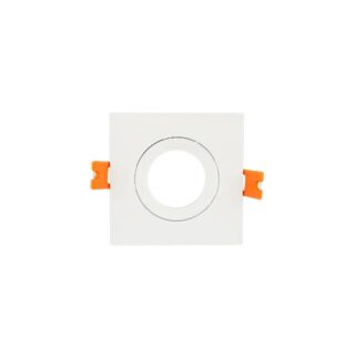 MASLIGHTING - ARO EASY CLIP ALUMINO OSCILANTE BLANCO CUAD. 88x88mm
