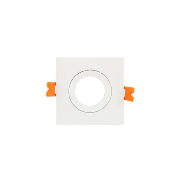 MASLIGHTING - ARO EASY CLIP ALUMINO OSCILANTE BLANCO CUAD. 88x88mm