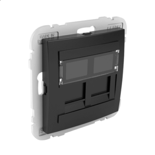 EFAPEL - SOPORTE P/2 CONECT. RJ45 LOGUS NEGRO