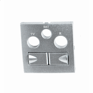 EFAPEL - TAPA T.MULT.R-TV-SAT-2xRJ45 LOGUS ALUMINIO