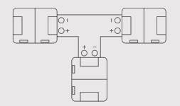 LDVlighting - CONECTOR T 2 PIN PARA TIRA DE LED 8mm