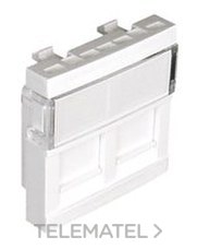 EFAPEL - PLACA P/2RJ45 SIN CONECT. Q-45 BLANCO MATE