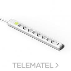 FAMATEL - BASE 8 SHUCKO C/ INT. 1,5m  USB BLANCO