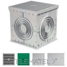 GAESTOPAS - ARQUETA 400x400x400 4 SALIDAS CON TAPA CIEGA GRIS
