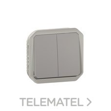 LEGRAND - CONMUTADOR DOBLE PLEXO MODULAR, 10AX, GRIS