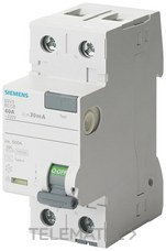 SIEMENS - INT. DIFERENCIAL CLASE-A 2 POLOS 16A 10mA 70mm