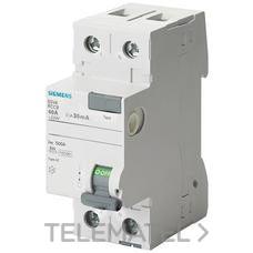 SIEMENS - INT.DIF.5SV CLASE-AC 2P 25A 300mA 70mm