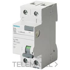 SIEMENS - INT.DIF.5SV CLASE-AC 2P 40A 300mA 70mm