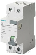 SIEMENS - INT.DIF.5SV CLASE-AC 2 P 63A 30mA 70mm