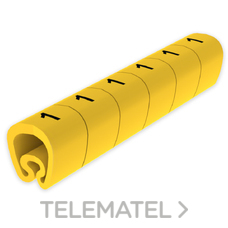 UNEX - SENALIZ.PVC PLAST.4-8mm -1- AMARILLO