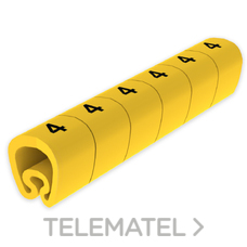 UNEX - SENALIZ.PVC PLAST.4-8mm -4- AMARILLO