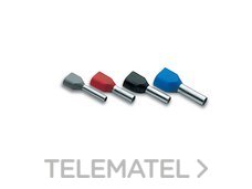 CEMBRE - PUNTERA DOBLE 2x0,75 L8mm GRIS