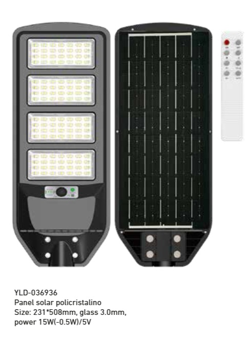 YLD LIGHTING - LUMINARIA VIAL SOLAR 15W 2350lm 5000K