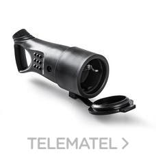 FAMATEL - BASE TT 16A 250V CON TAPA GOMA NEGRO