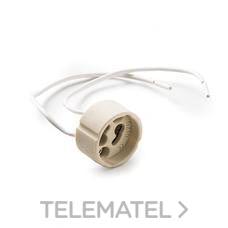 FAMATEL - PORTALÁMPARAS GU 10/GZ 10 C/10cm CABLE DE SILICONA