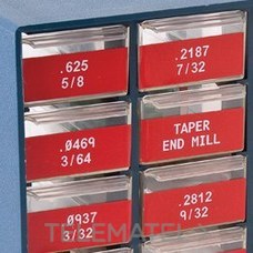 INTERFLEX - ETIQUETA 6,35mm 6,40m NEGRO BLANCO