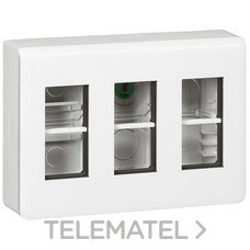 LEGRAND - CAJA PTBJO.SUPF.MOSAIC P/3x4 MOD.BL