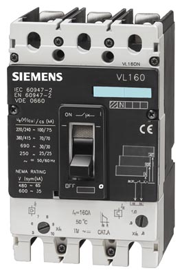 SIEMENS - AUT.VL160 LIN 50A P.C.N 4P 50kA S/DISP