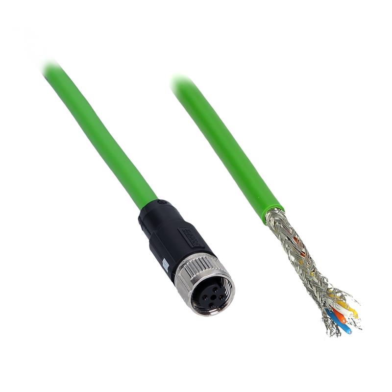 ELECTROMATIC - CABLE AWG22 4x0,34 HEMBRA M12