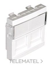 EFAPEL - PLACA P/2RJ45 SIN CONECT. Q-45 ALUMINIO