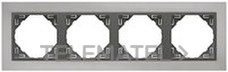 EFAPEL - MARCO 4 ELEM. METALLO CROMO/GRIS