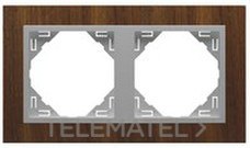 EFAPEL - MARCO DOBLE ARBORE NOGAL/ALUMINIO