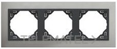 EFAPEL - MARCO TRIPLE METALLO ALUMINIO/GRIS