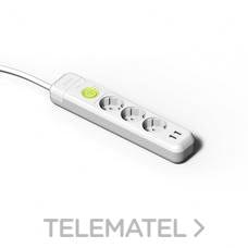 FAMATEL - BASE 3 SCHUKO C/INT. 1,5m USB BLANCO
