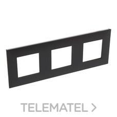 LEGRAND - PLACA VALENA NEXT CON 3 ELEMENTOS DARK