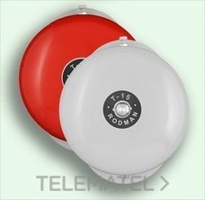 RODMAN - TIMBRE CAMPANA ROJO 230VCA DIÁM. 15