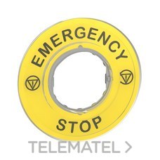 SCHNEIDER ELECTRIC - ETIQUETA 60mm "EMERGENCY STOP"