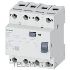SIEMENS - DIFERENCIAL CLASE AC 4P 100A 300mA