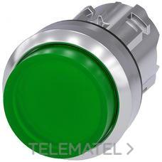 SIEMENS - PULS.22mm RED.MET.BRILL.VD.BOTON STE.