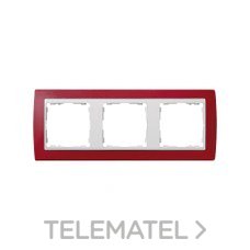 SIMON - MARCO 3 ELEM.RJ.TRASLUCIDO/ZOC.BL.S.82