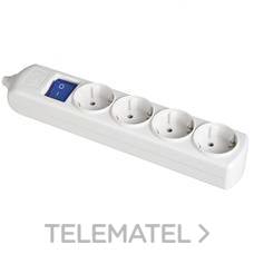 SOLERA - BASE 4 TOMAS BIP.16A 250V BL.C/OBT.+INT.