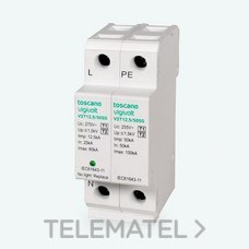 TOSCANO - PROTECTOR SBT.TTA.V2T-12,5/50kA,TIPO 1+2,VÍA DE CHISPAS