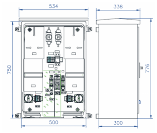 PINAZO - CAJA PROT.MDA.DIRECTA P<50KW 2 SUM. MONOF.