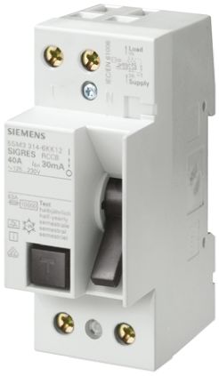 SIEMENS - INT.DIF.70 2P 40A 30mA AMB.AGRESIVO