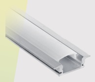LDVlighting - PERFIL ALU.EMP. 2000x25x7cm CON DIFUSOR 2m/u