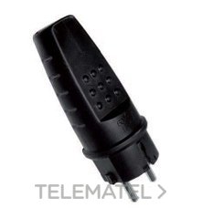 FENOPLASTICA - CLAVIJA BIPOLAR T.T.L. 16A IP44 GOMA NEGRO