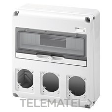 GEWISS - CAJA DISTR.Q-DIN 14M P/3 BASES 16/32A IP65