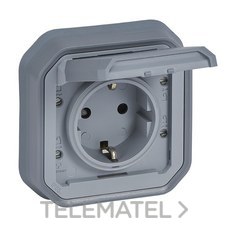 LEGRAND - BASE EMP.PLEXO IP55 16A 2P+T EMB.TORN GRIS