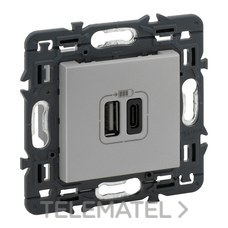 LEGRAND - BASE VALENA NEXT 2XUSB TIPO+C 2,4A Al