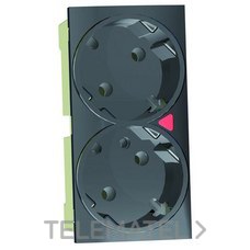 MMCONECTA - MODULO ENCHUFE DOBLE SCHUKO 90x45 BL.NV.