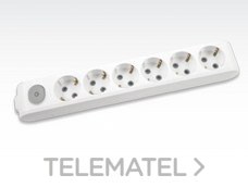 PANASONIC VIKO - REGLETA 6 SCHUKO+PULS. SIN CABLE