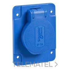 SCHNEIDER ELECTRIC - BASE SCHUKO 2P+T 16A AZUL (65x85) IP54