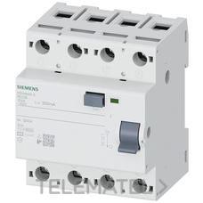 SIEMENS - DIFERENCIAL CLASE AC 4P 125A 300mA