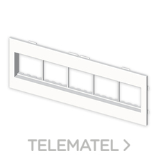 UNEX - PLACA P/5MOD.45x45 SIMON 27 PVC BL.NV.