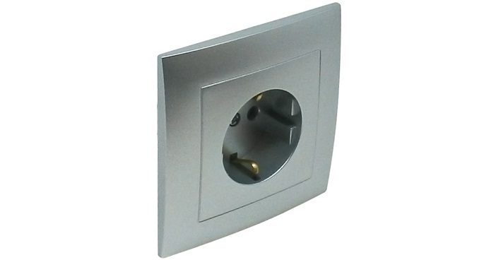 EFAPEL - BASE MONOBLOC SCHUKO PROT. LOGUS ALUM. - Imagen 2